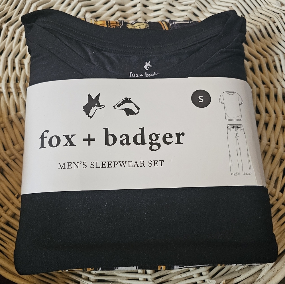 Fox + Badger Men's Black Sleepwear Set
